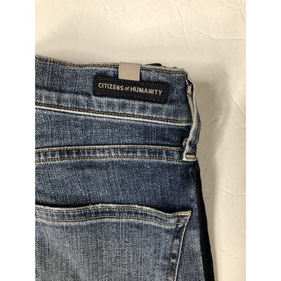 Citizens Of Humanity Rocket Crop Womens 27x26 Blue Denim Jeans High Rise Skinny - Picture 6 of 8